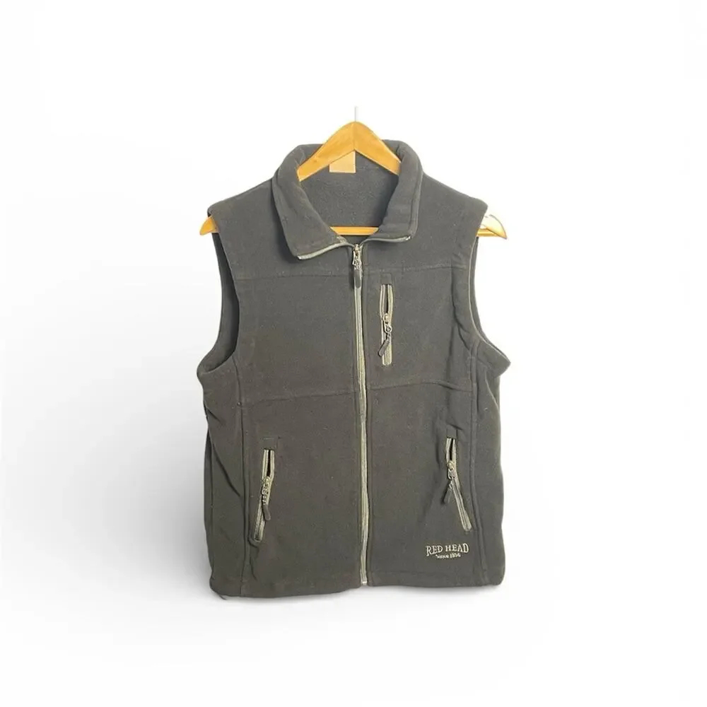 Boys RedHead charcoal Fleece Vest Size S